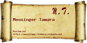 Messinger Tamara névjegykártya